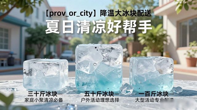 泉州降温大冰块配送_海鲜排档降温解决方案_高温天气大冰块配送